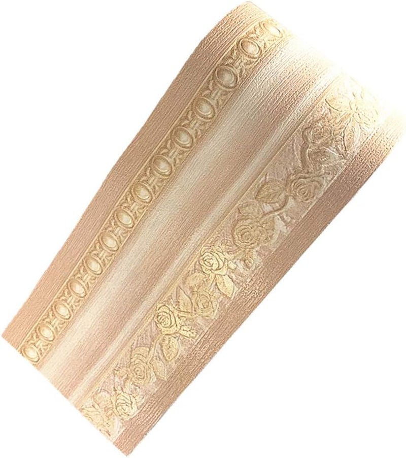 Yija 3D Wood Grain Self Adhesive Peel and Stick Waterproof Wall Border Easy to Apply Home Decor Bathroom Kitchen 4 Inch by 16.5 Feet (Light Yellow) - Image 3
